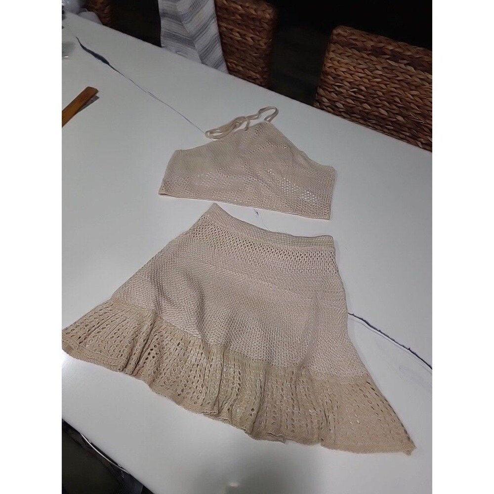 Hand Crochet Bikini Women Sexy Beach Skirt Boho Style Elastic Waistband SM/L B24